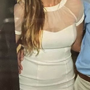 Maggy London knee length off-white dress